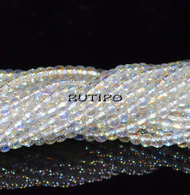 Бусины Rainbow AB Clear, 2мм, низка 36см (ок. 180шт)