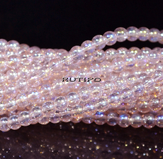 Бусины Rainbow MistyRose 4мм, низка
