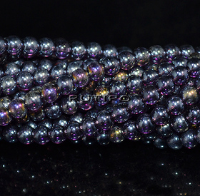 Бусины Rainbow Purple, 4мм, низка 38см (ок. 99шт)