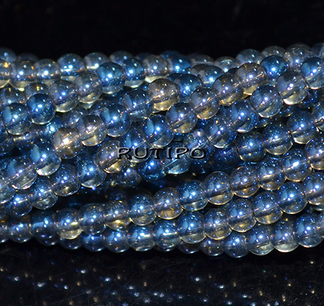 Бусины Rainbow CornflowerBlue 4мм, низка