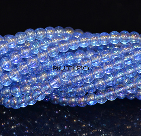 Бусины Rainbow RoyalBlue, 4мм, низка 37см (ок. 96шт)