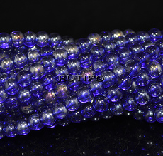Бусины Rainbow DarkBlue, 4мм, низка 38см (ок. 100шт)
