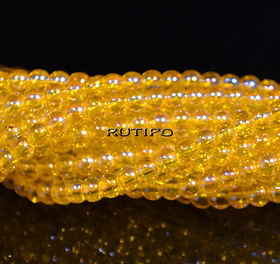 Бусины Rainbow Gold, 4мм, низка 38см (ок. 99шт)