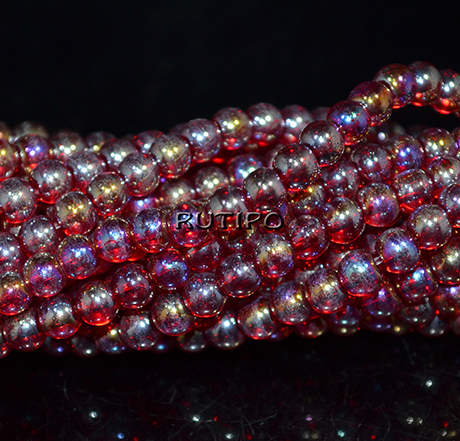 Бусины Rainbow FireBrick, 4мм, низка 38см (ок. 99шт)