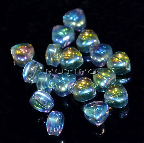 Бусина "Сердце" Rainbow, LightSeaGreen, 6*4мм, шт
