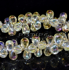 Rainbow Champagneyllow pendants, 9*6mm, about 50pcs