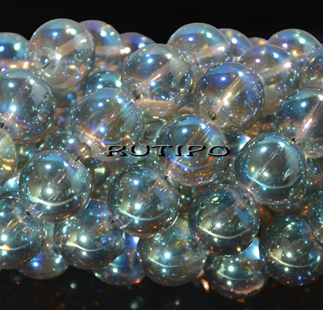 100шт, Бусины Rainbow Turquoise 12мм