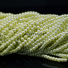 Glass Pearl HoneyDew, 3mm, about 220pcs/strand