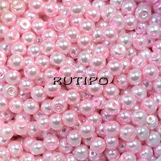 Стеклянный жемчуг Pink, 4мм, шт