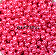 100шт, Стеклянный жемчуг PaleVioletRed, 4мм