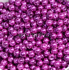 Magenta pearl beads, 4mm, 100pcs