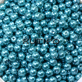 Скляна перлина Teal, 4мм, шт