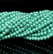 Glass pearls Turquoise, 4mm, about 216pcs/strand