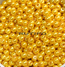 Стеклянный жемчуг Gold, 4мм, шт 