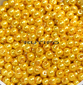 Скляна перлина Gold, 4мм, шт