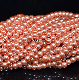Скляні перли Coral, 4мм, нитка 80см (бл. 215шт)