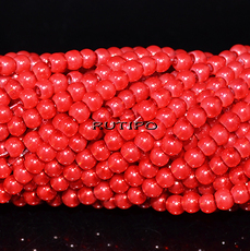 Стеклянный жемчуг Crimson, 4мм, низка 80см (ок. 215шт)