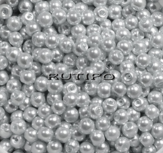 Стеклянный жемчуг Silver, 4мм, шт