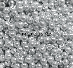 Стеклянный жемчуг Silver, 4мм, шт