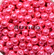 200шт, Скляні перли PaleVioletRed, 6мм