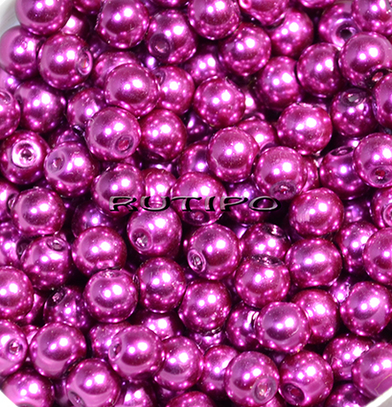 Стеклянный жемчуг Magenta, 6мм, шт