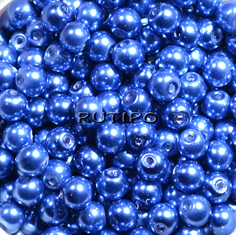 Стеклянный жемчуг RoyalBlue, 6мм, шт