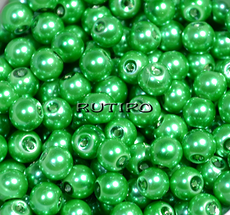 200шт, Стеклянный жемчуг Green, 6мм