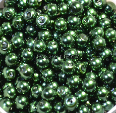 Скляна перлина DarkGreen, 6мм, шт