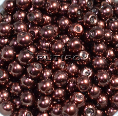 Pearl bead, 6mm, pcs
