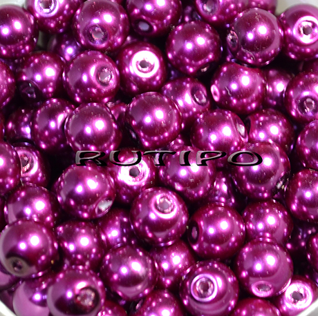 Стеклянный жемчуг Magenta, 8мм, шт