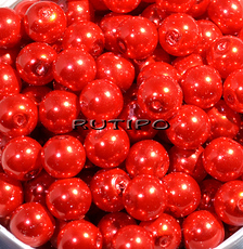 Стеклянный жемчуг Red, 8мм, шт 