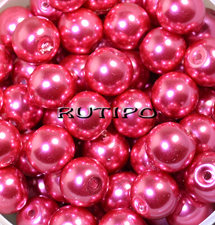 100шт, Стеклянный жемчуг PaleVioletRed, 10мм