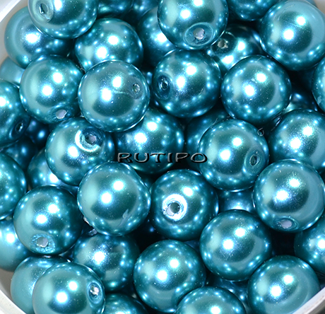 Стеклянный жемчуг Teal, 10мм, шт 