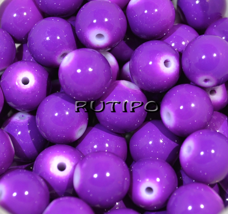 Стеклянный жемчуг Purple, 10мм, шт