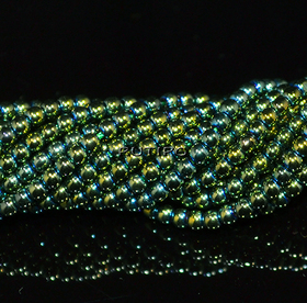 Намистини GreenPlated, 2мм, нитка 36см (бл. 180шт)