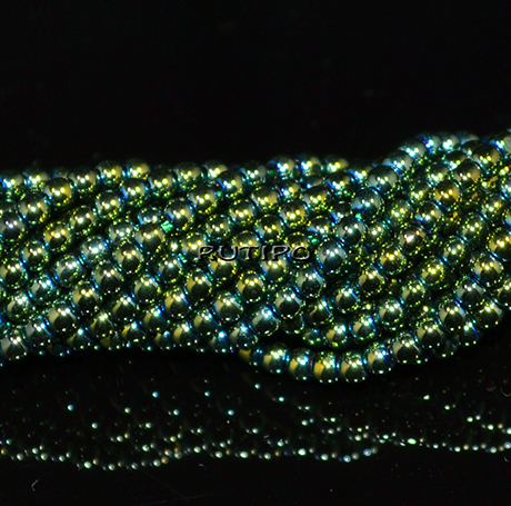 Бусины GreenPlated, 2мм, низка 36см (ок. 180шт)