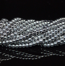 Beads ​​Platinum, 2mm, about 180pcs/Strand
