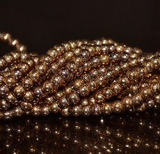 Намистини Copper Plated, 3-3.8мм, низька 30см (бл. 100шт)