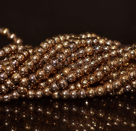 Намистини Copper Plated, 3-3.8мм, низька 30см (бл. 100шт)