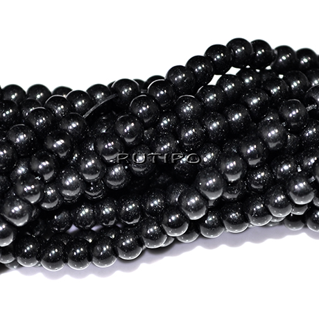 Бусины Black, 3-3.5мм, низка 30см (ок. 100шт)