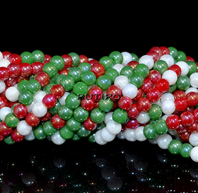Намистини MIX AB Plated, 4-4.5мм, нитка 38см(бл. 100шт)