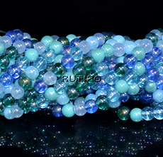Beads BlueMIX AB, 4-4.5mm, about 100pcs/strand
