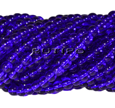 100шт, Бусины стеклянные Blue 4мм