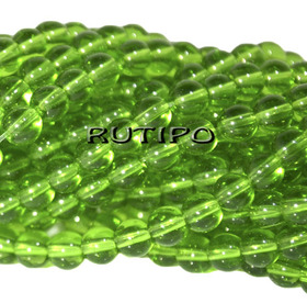 Бусина стеклянная Green, 4мм, шт 