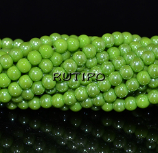 Бусины LimeGreen AB Plated, 4.5мм, низка 38см(ок. 96шт)