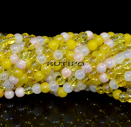 Бусины YellowMIX AB, 4-4.5мм, низка 38см(ок. 100шт)