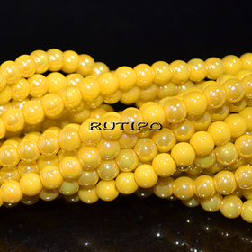 Намистини Gold AB Plated, 4.5мм, нитка 38см(бл. 96шт)