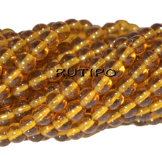 Бусина стеклянная Goldenrod 4мм, шт
