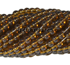 100шт, Бусины стеклянные SaddleBrown 4мм