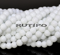 Бусина стеклянная White 4мм, шт 
